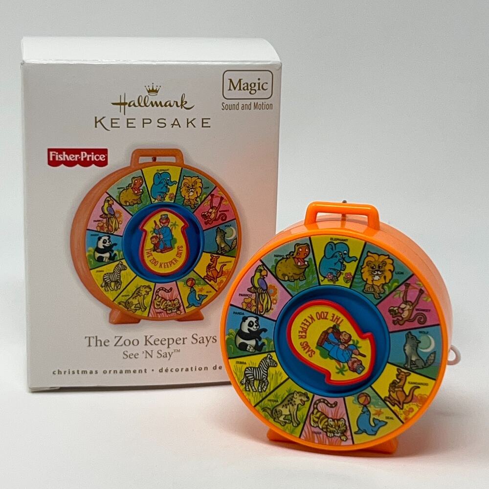 Zoo Keeper Says See N Say Fisher Price Hallmark Keepsake Christmas Ornament 2010
